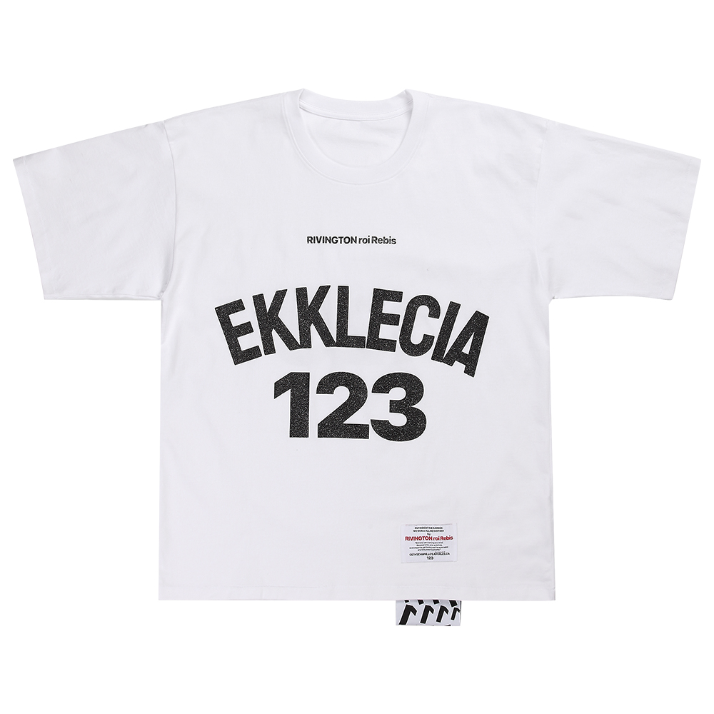 [세나] RRR123 EKKLECIA 화이트 티셔츠