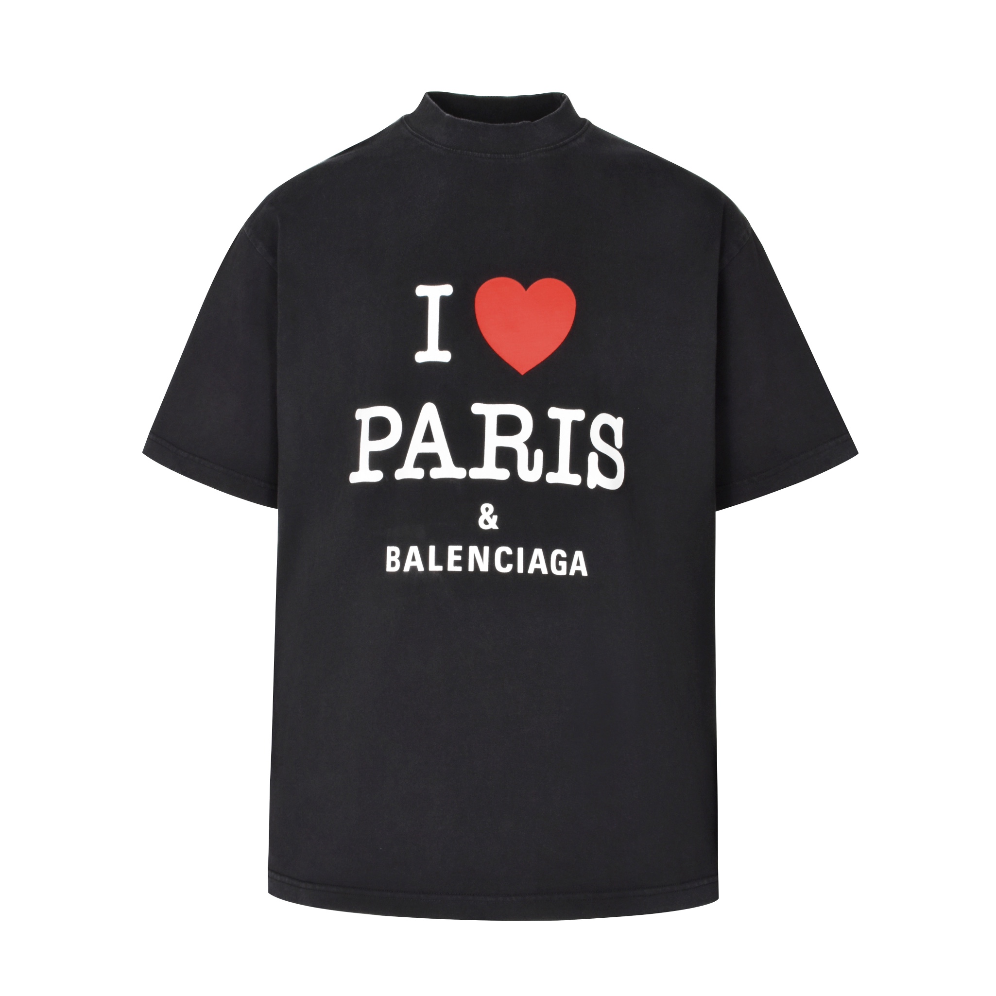 [잔디집] 발렌시아가 아이 러브 PARIS 블랙 티셔츠